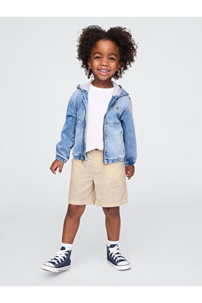 GAP Erkek Bebek Bej Keten Pamuk Karışımlı Şort