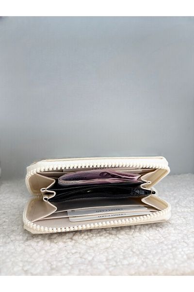 şeffafavm Cream Color Hand Wallet