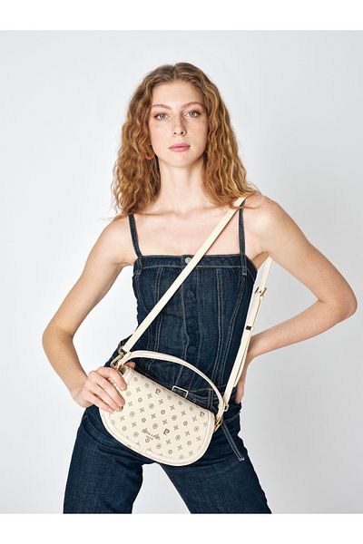 Pierre Cardin Pi̇erre Cardi̇n Crossbody Bag 05Pc25Y909-P Vanilla