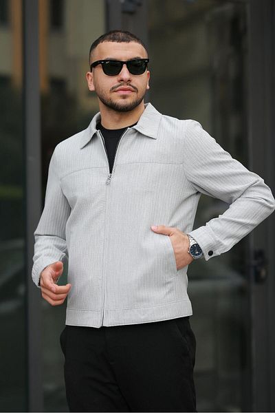İBOSS MODA New Season Men's Seasonal Special Thin Fabric Inner Lined Regular Fit Jacket
