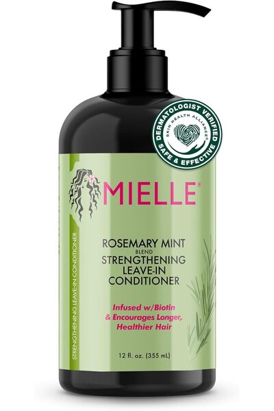 mielle organics بلسم مقوي للشعر بنكهة إكليل الجبل والنعناع، 355 مل