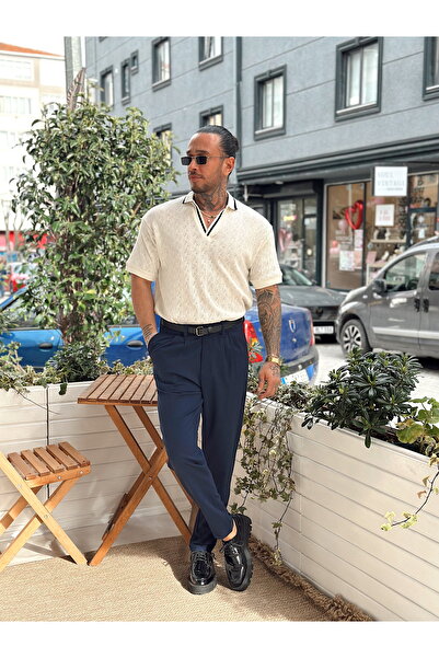 manch collection Πολύχρωμο διάτρητο πόλο - Μαύρο γιακά