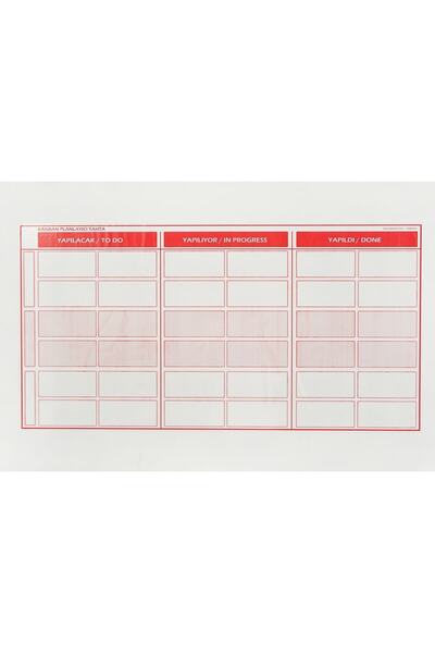 TutturX Kanban Planlayıcı Tahta Kalem Hediyeli