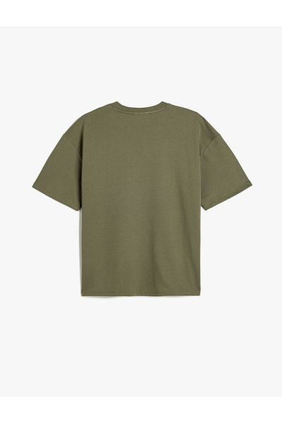 Koton Μπλουζάκι Basic Crew Neck από βαμβακερό ύφασμα με κοντό μανίκι