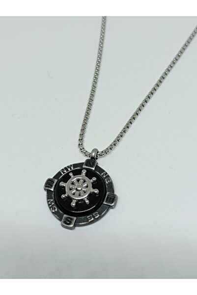 mama india alaçatı 1. Grade Quality 316L Surgical Steel Men Necklace, Compass...