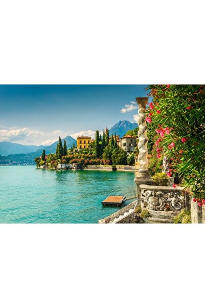 Zumzeria Pânză Tablou Loc istoric frumos pe marginea lacului, 80x50cm