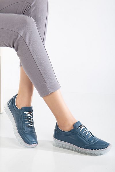 By Yağlıoğlu 00145300   Genuine Leather Full Orthopedic Soft Casual Shoes