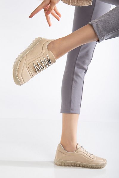 By Yağlıoğlu 00145300   Genuine Leather Full Orthopedic Soft Casual Shoes