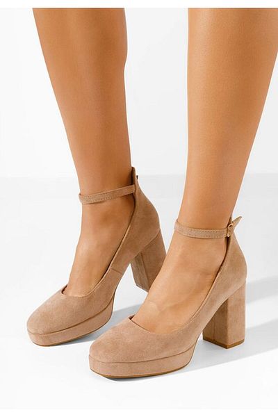 B T Shoes Pantofi Cu Toc Gros Isperta V2 Kaki
