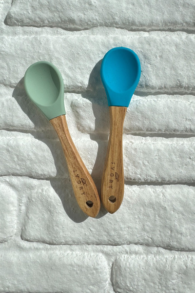 yeninesilevim 2'li Renkli Bambu Saplı Çıkarılabilir Silikon Bebek Çocuk Mama ...