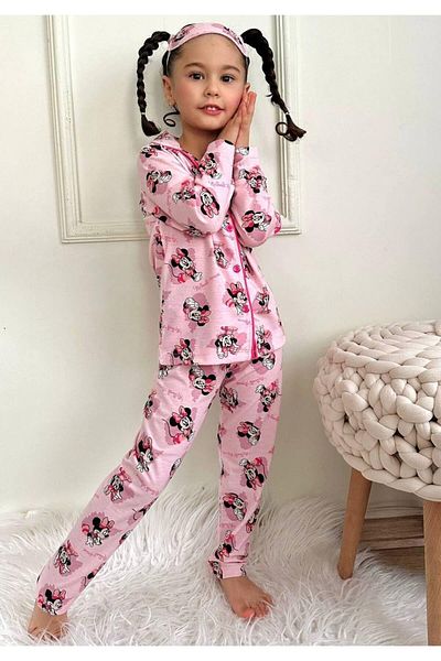 KIPIRIK BABY Girl's Button Patterned Long Sleeve Pijama Suit