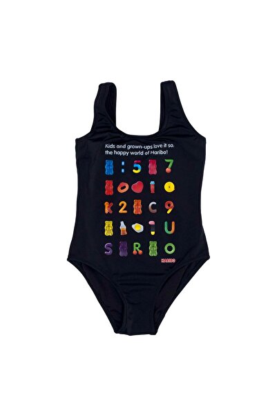Haribo Girl Child Girl Child Black Swimsuit Girl Child Swimsuit Hrbswm242-B3C