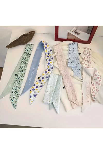 MAHLA Design Double-Sided Thin Scarf, Bag Accessory, Trouser Waist Handkerchief