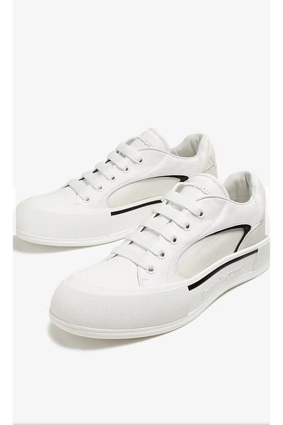 ALEXANDER MCQUEEN Skate Deck Plimsoll Leather Sneaker