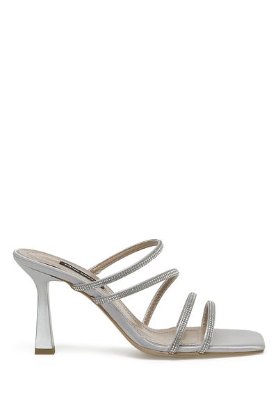 Nine West Kuka 3fx Silber Damen Pantoffeln mit Absatz