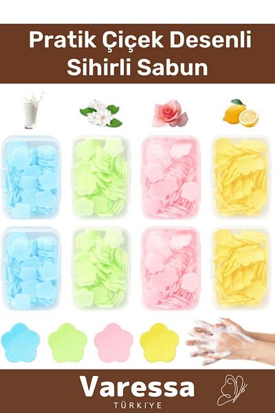 VARESSA Premium Portable Multi-Slice Camping Children's Outdoor Toilet Practical Flower Pattern Magic Soap