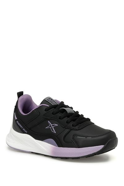 Kinetix FLIGHT J PU 3PR Black Girls' Sports Shoes