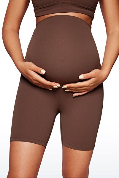 bodin Diz Üstü Biker Esnek Ayarlanabilir Bel Hamile Şort Tayt
