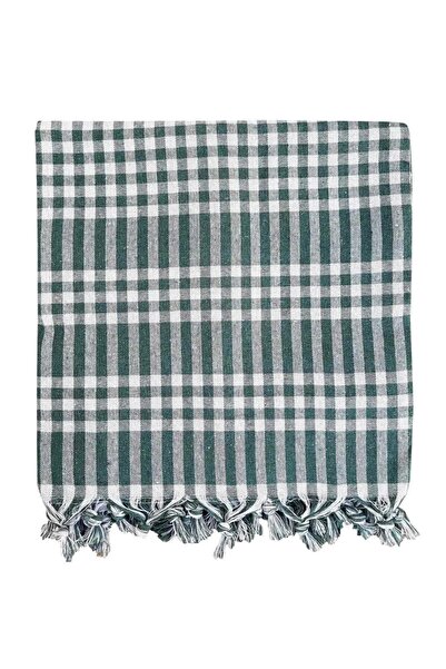 Mira Home 170x170 Gingham Floor Tablecloth Picnic Tablecloth Fringed