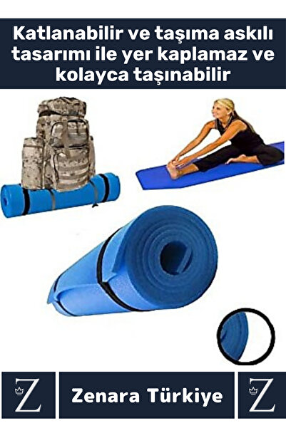 Zenara Спеціальне виробництво Компактний двосторонній водонепроникний килимок для сну в поході, йоги та пілатесу, 16 мм