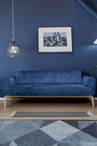 probak Husa de canapea cu 3 locuri cu elastic din catifea |   Husa canapea |   Husa pentru canapea extensibila