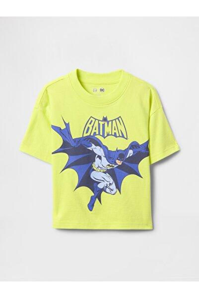 GAP Erkek Bebek Sarı DC™ Batman Grafikli Oversize T-Shirt
