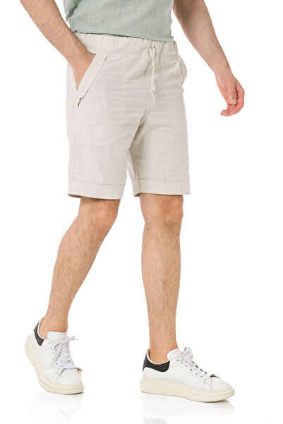 TCT TEKSTİL Men's Linen Bermuda Shorts - 5010