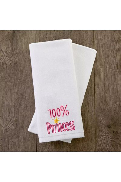 Ursa Princess Heart Embroidered Towel 30X50