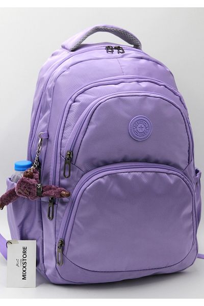 Bevitton Crinkle Water Resistant Fabric Unisex Purple Color School Backpack and Travel Bag / 2100