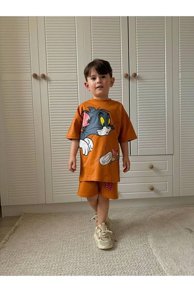 JELİBOOM Tom and Jerry Kids Shorts Set 100% Organic Cotton