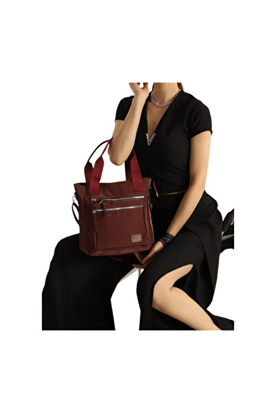 Bay Emir Women's Handbag and Shoulder Bag with Plenty of Eyes and Zipper