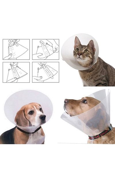 Natural Cat & Dog Collar & Neck Collar 10 Cm.1 Piece