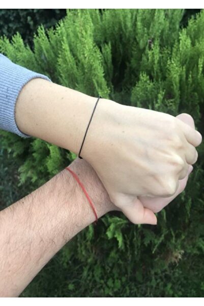 Genel Markalar Red String Kırmızı Siyah Ip Çift Bileklik