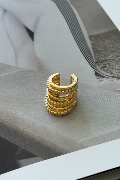 Trendy Butik أقراط الغضروف حجر Vip