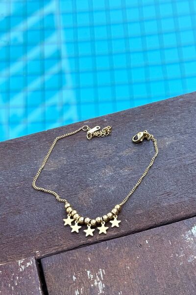 Trendy Butik Çelik Yıldız Sıralı Halhal