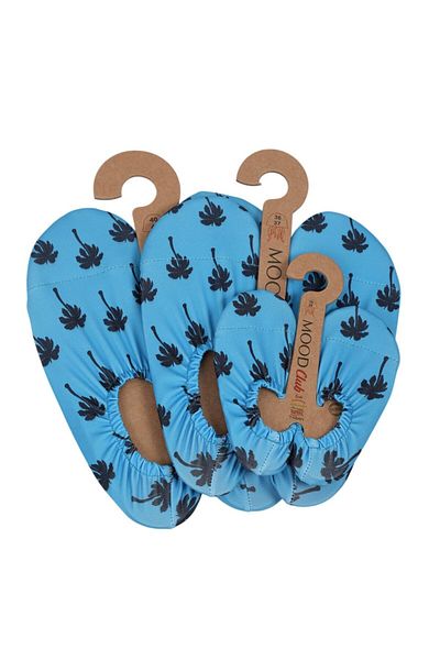 MOOD Club Blue Palm Sea Shoes and Multi-Purpose Non-Slip Pool Booties
