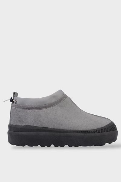 Liger Smoked Color Suede Γυναικείες Μπότες - Χοντρή σόλα, Γούνα Εσωτερικά και Ελαστική Πλάτη