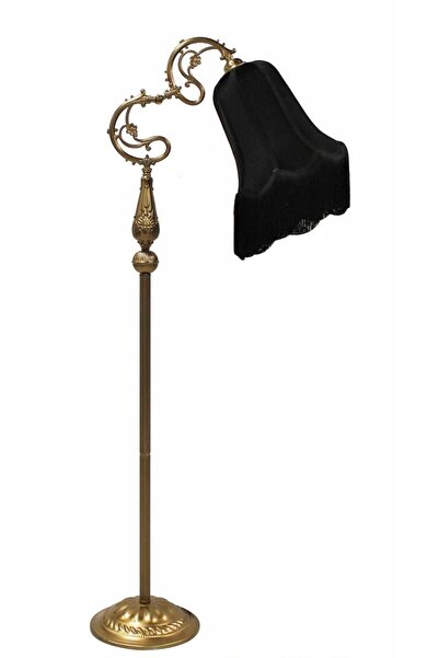 hediye ESTERHOMEDECOR Metal ayaklı püsküllü kadife lambader 1.70cm