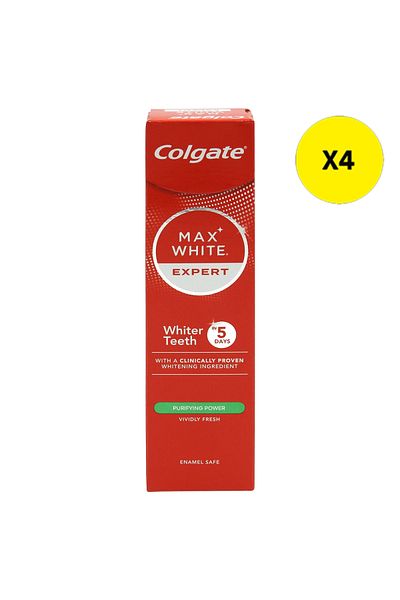 Colgate X4 - COLGATE TOOTHPASTE 75ML MAX WHITE EXPERT TEETH