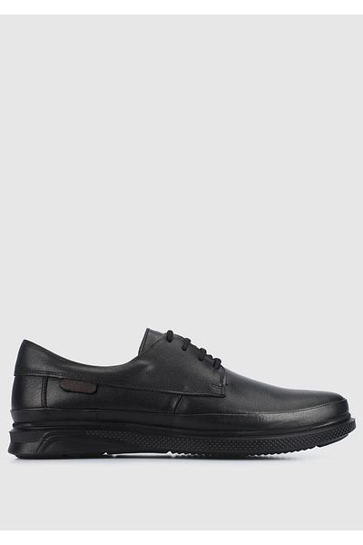 Eclipse Men's Black Leather Shoes