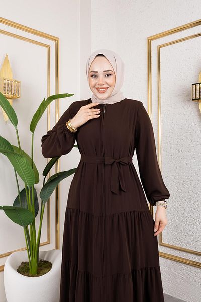 Butik Медина копринена 3-слойна плисирана Абая