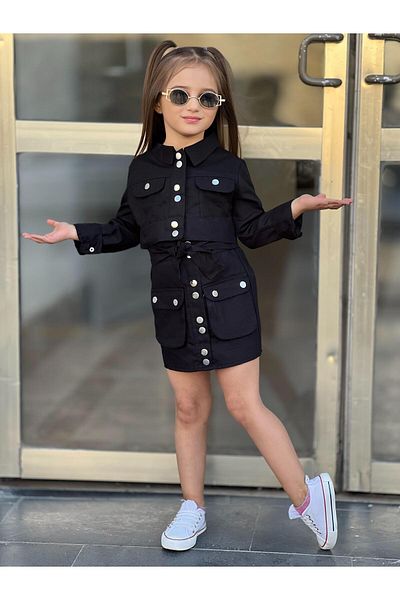 Amur Girl's Linen Suit Skirt and Jacket