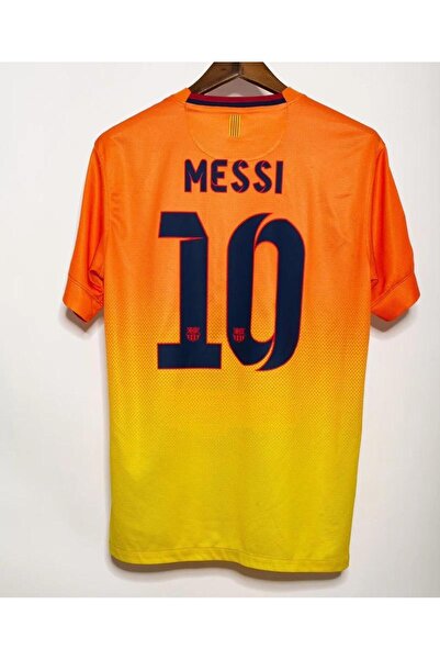 Lion Spor Lionell Messi 2012/13 Season Retro Away Yellow-Orange Jersey