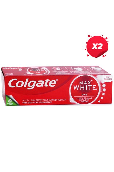 Colgate X2 - COLGATE TOOTHPASTE 75ML MAX WHITE ONE