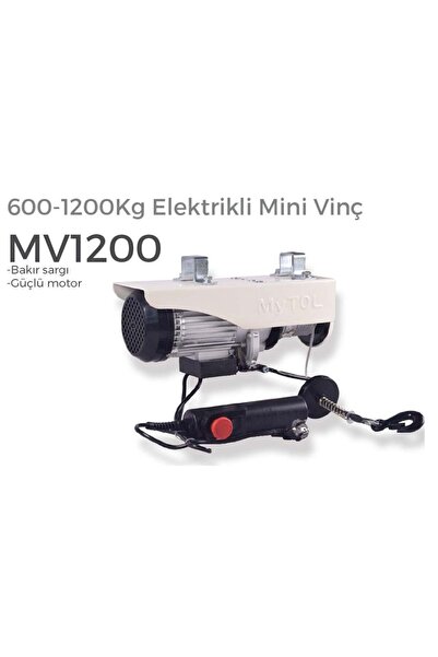 İBTAŞ Mytol Mv1200 - Bakır Sargı Elektrikli Yük Kaldırma Vinçi 600-1200 Kg