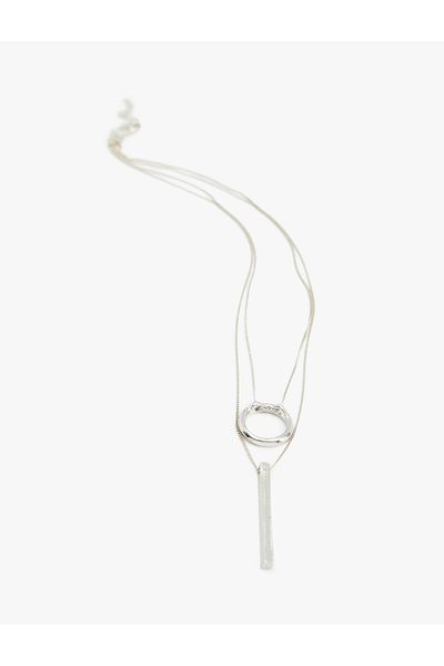 Koton Double Row Geometric Chain Necklace