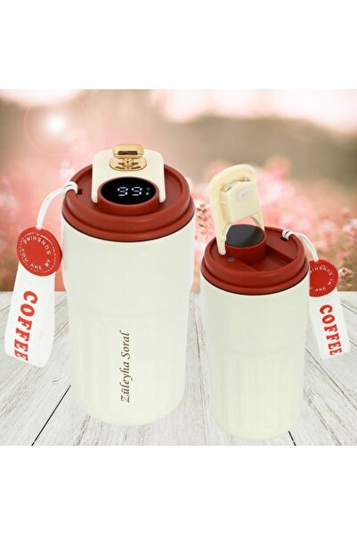 HediyesiBizden KİŞİYE ÖZEL İSİM BASKILI LED SICAKLIK GÖSTERGELİ DERECELİ TERM...