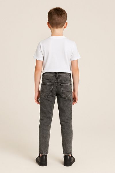 DUBAİ ÇOCUK Boy's Woven Fabric Leather Pants