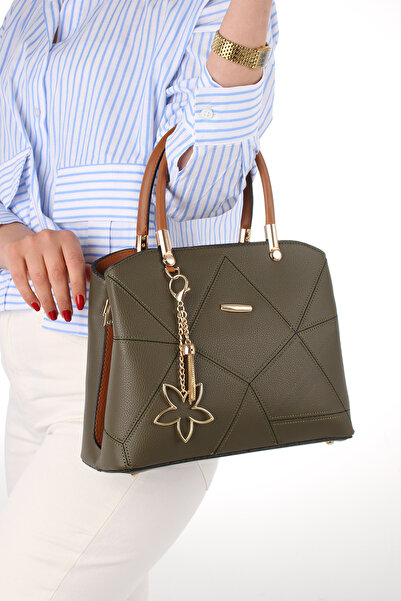 By Hakan Geantă de mână pentru femei JN-047, verde maro, geantă de umăr, geantă de mână și geantă crossbody