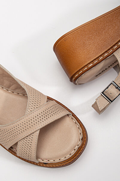 By Yağlıoğlu 00199200 Натуральна шкіра Анатомічна зручна надзвичайно м'яка підп'ятка Підходящі сандалі